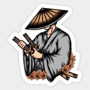 Ronin bring katana sword Sticker